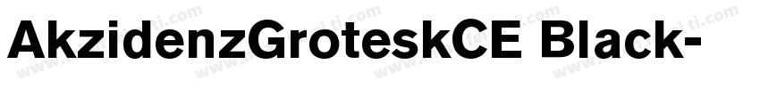 AkzidenzGroteskCE Black字体转换